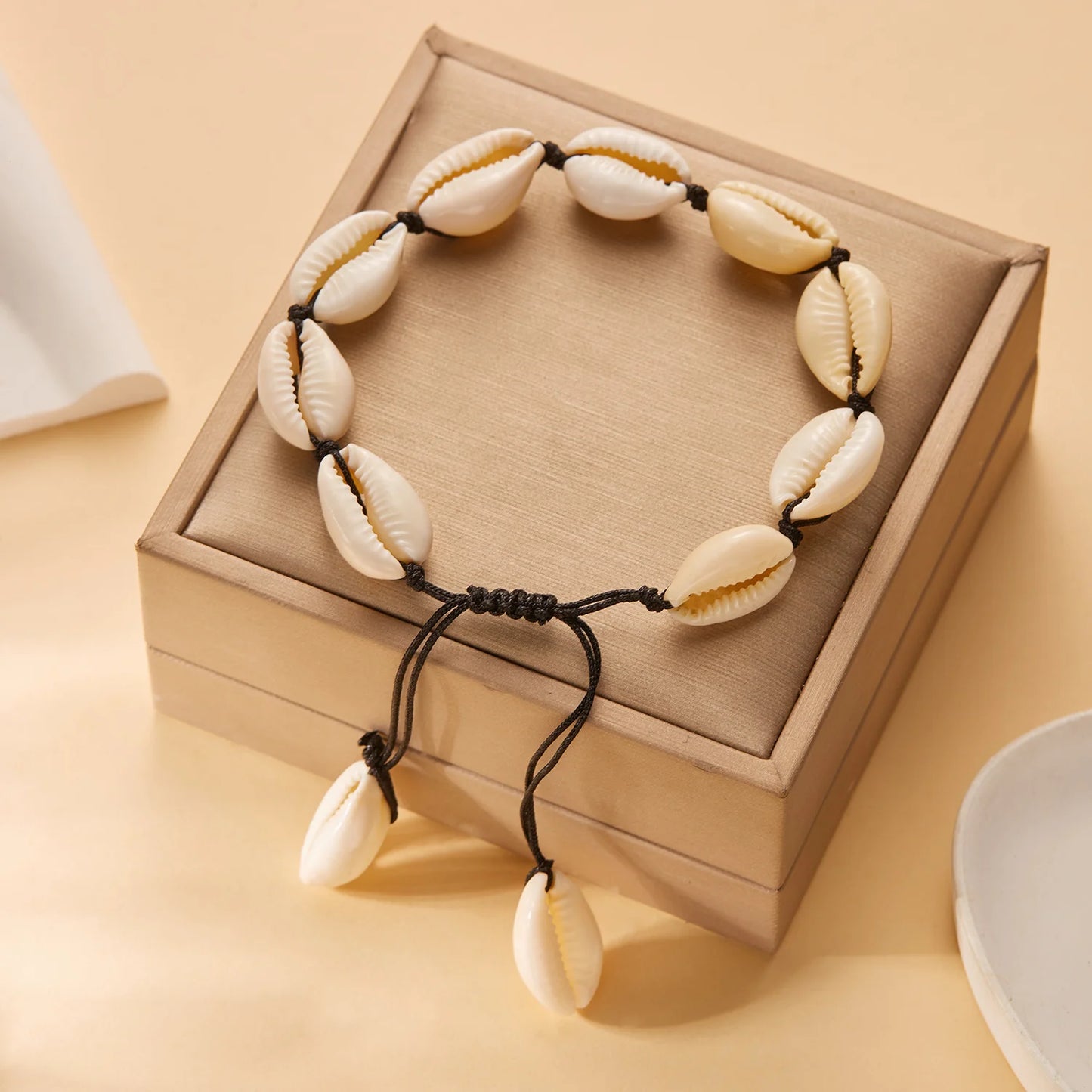 Bracelet cheville coquillage