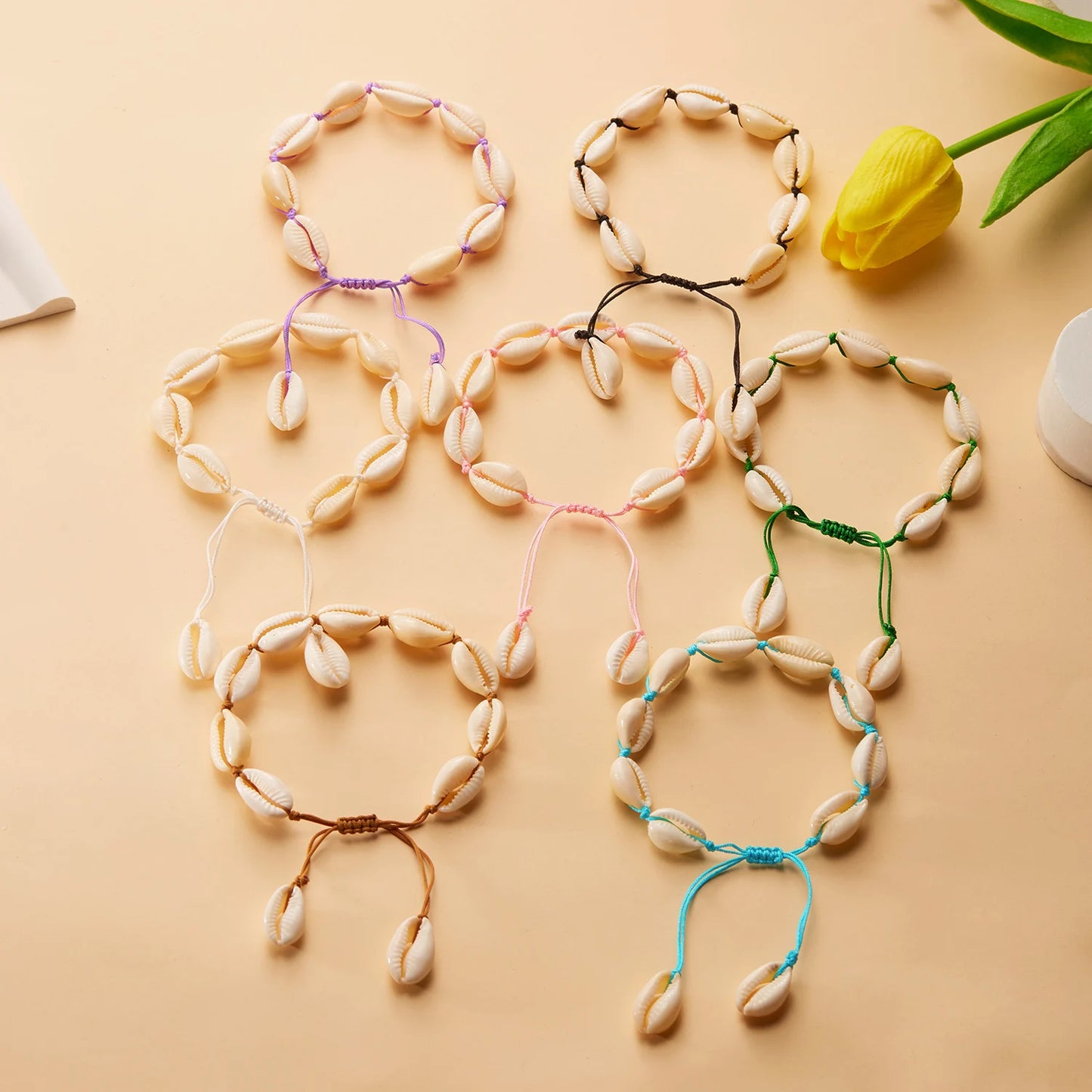Bracelet cheville coquillage
