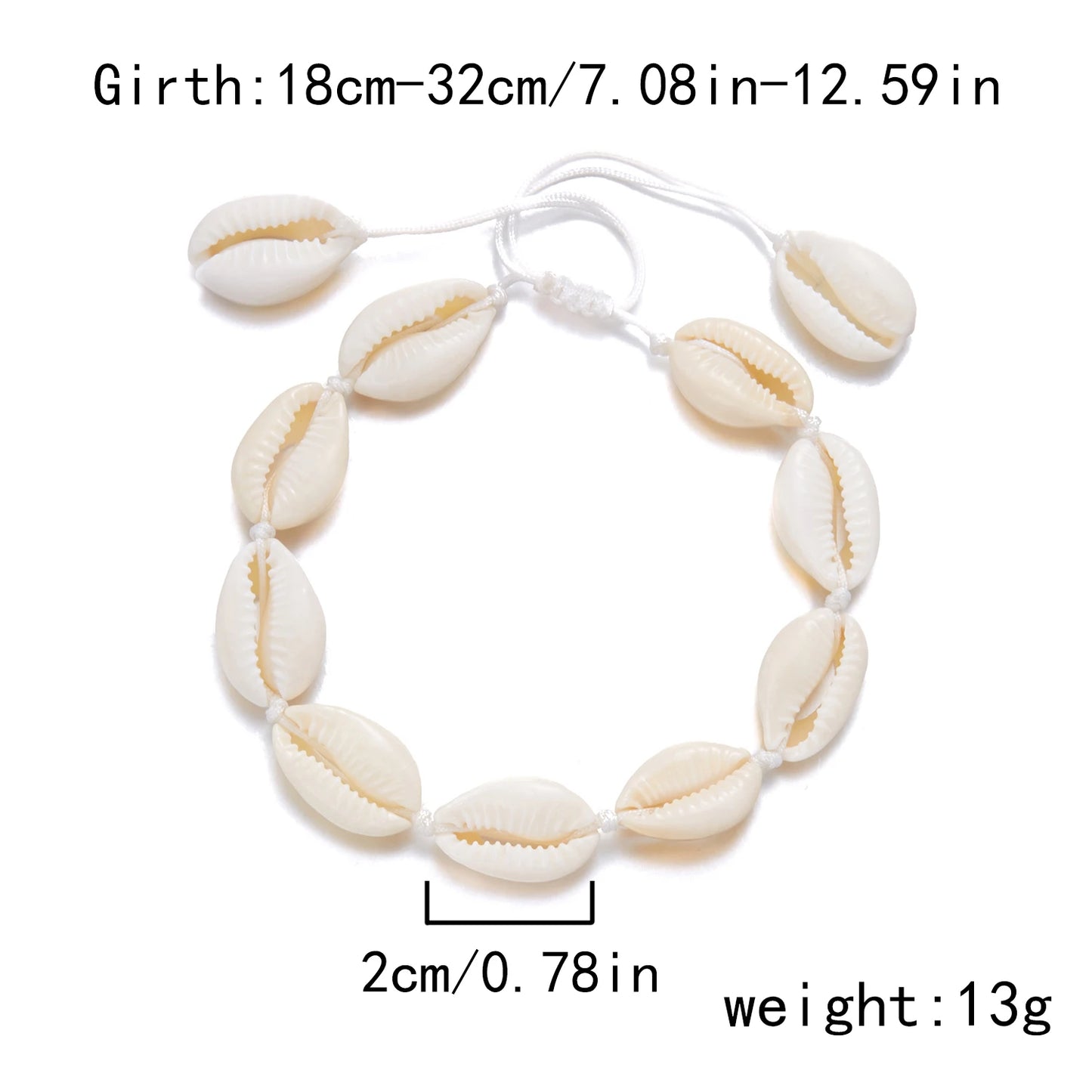 Bracelet cheville coquillage