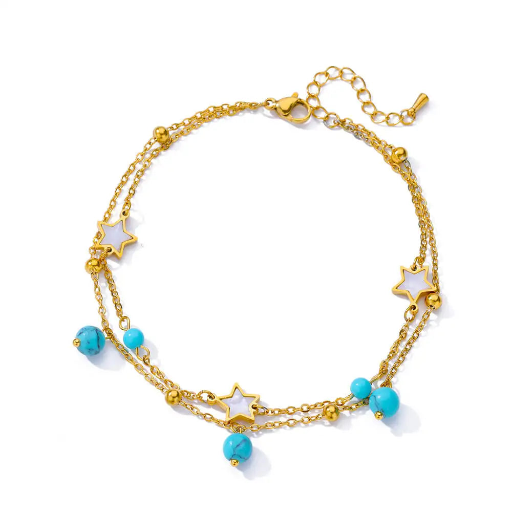Bracelet cheville étoile