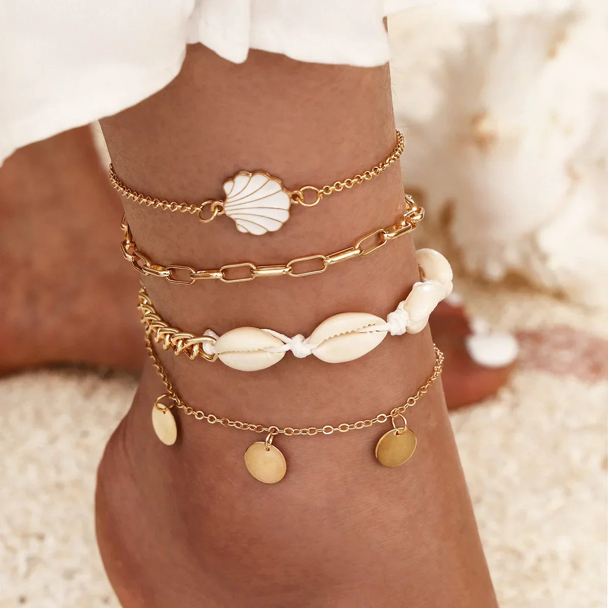 Lot de 3 Bracelet cheville